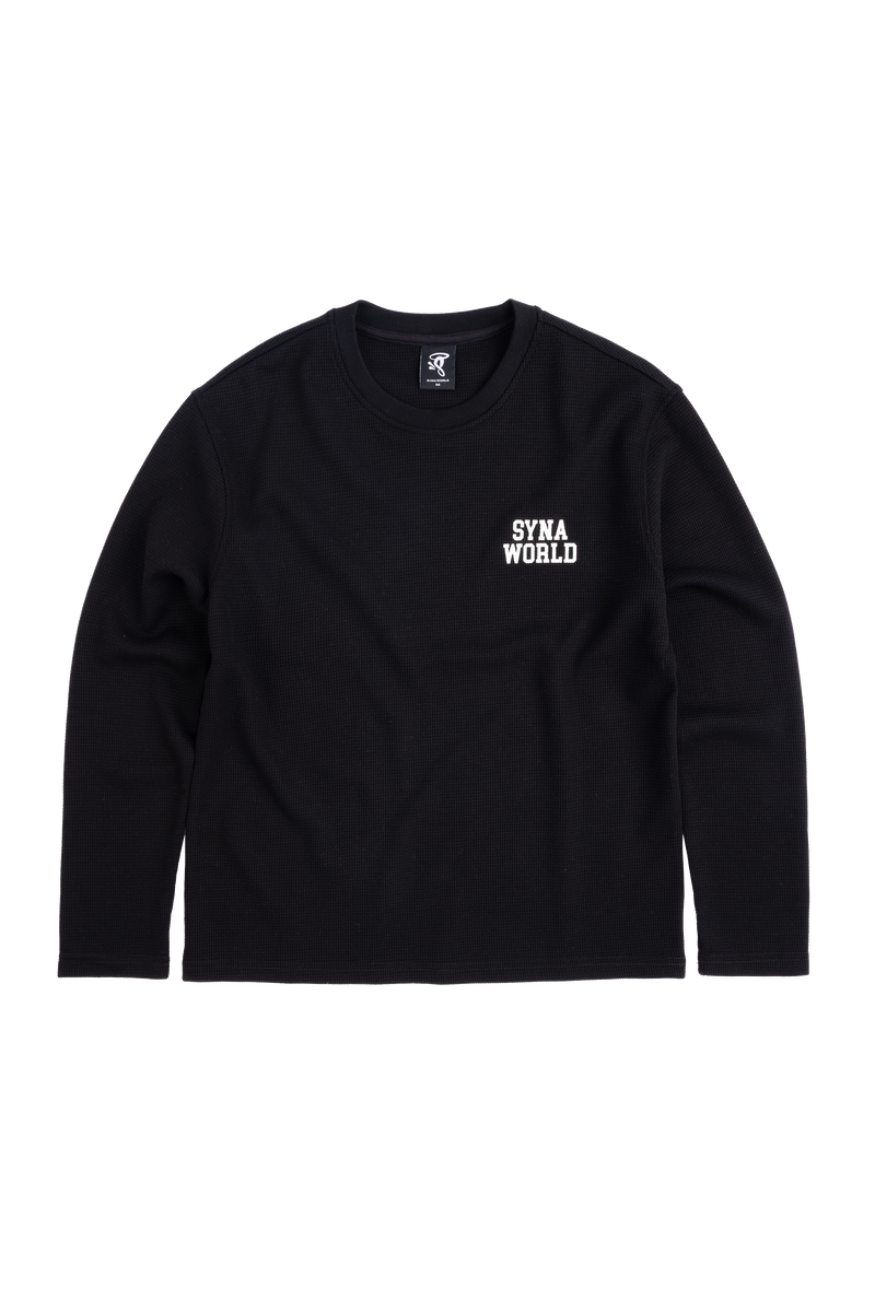 Synaworld LS Waffle Tee - Black