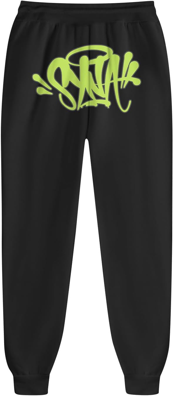 Syna World Tracksuit 2 Piece Unisex Herren Trainingsanzug Y2K Hip Hop Streetwear Hoodie Sportanzug Sporthose Buchstaben Druck Lose Sweatshirt