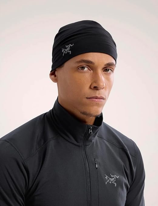 Arc'teryx Rho Beanie - Lightweight Toque Wool Hat, Warm & Breathable Winter Skull Cap for Hiking, Running, Skiing, Outdoor Sports, Black