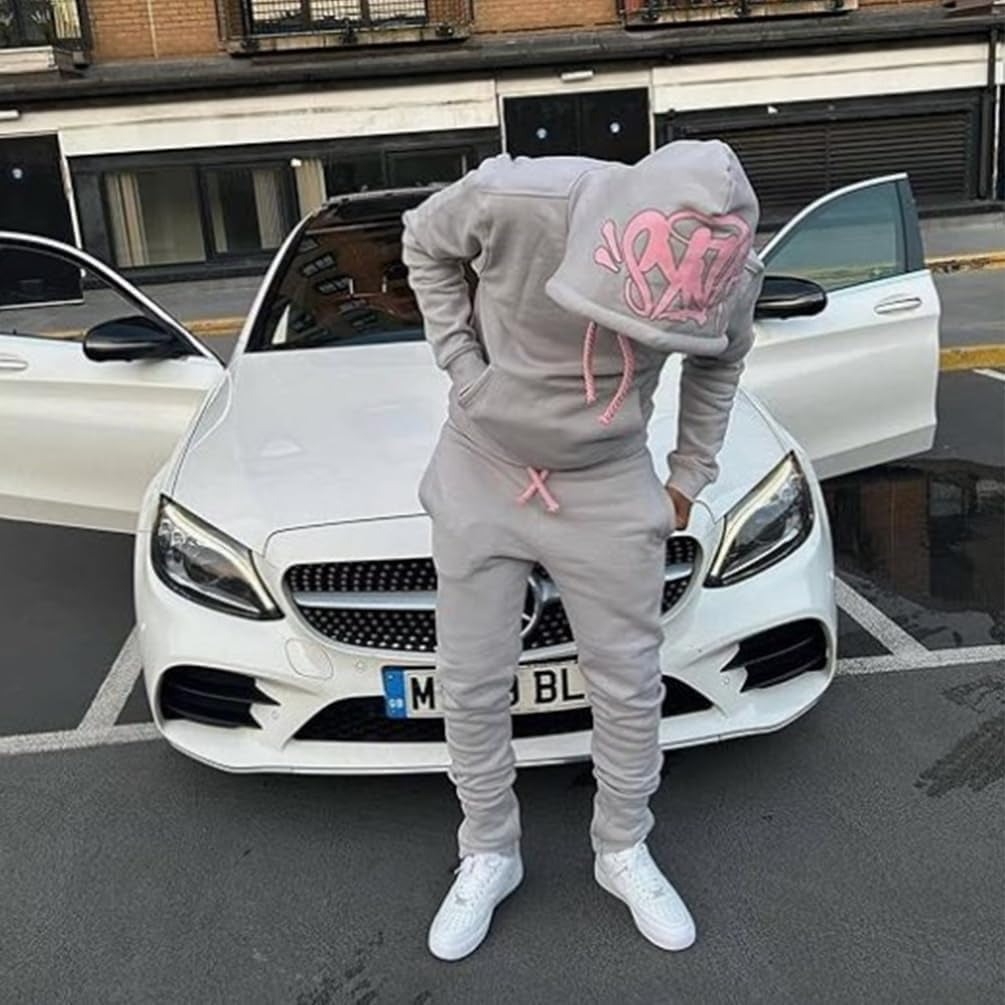 2-Teiliges Hoodie Trainingsanzug Outfit Kapuzenpulli Und Sweatpants Syna World Jogginganzug Jogginghosen Y2K Hip Hop Streetwear Unisex Freizeitanzug