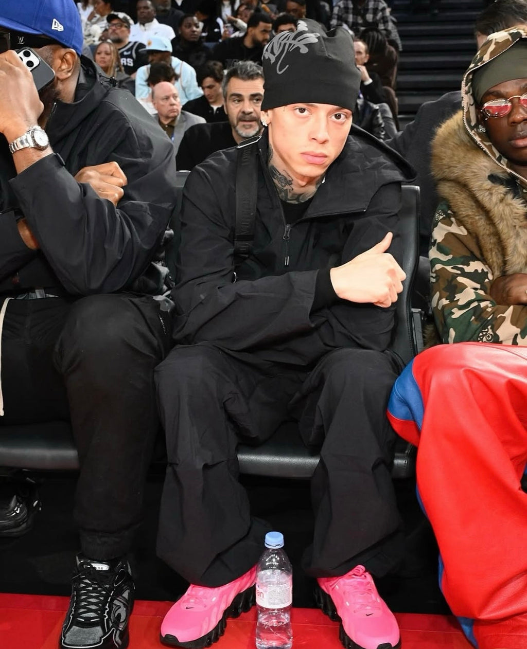 New Season Original SYNA world skully CAP, Central Cee Beanie Hat - Black & Grey