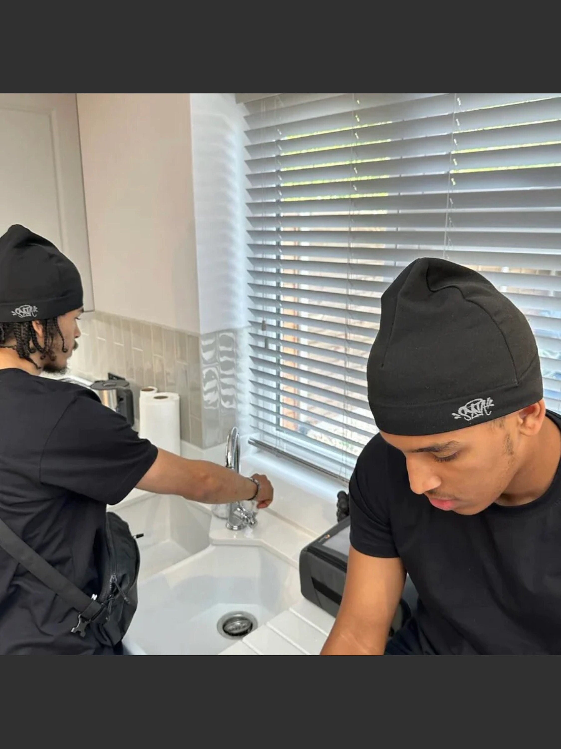 Original SYNA world skully CAP, Central Cee Beanie Hat - Black -